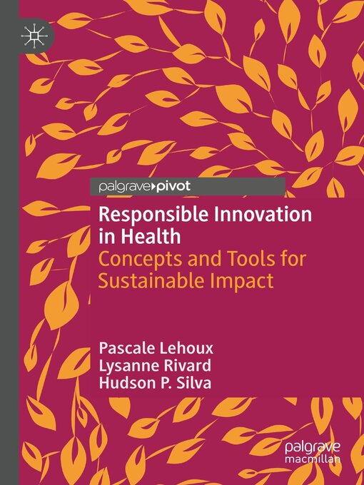 Title details for Responsible Innovation in Health by Pascale Lehoux - Available